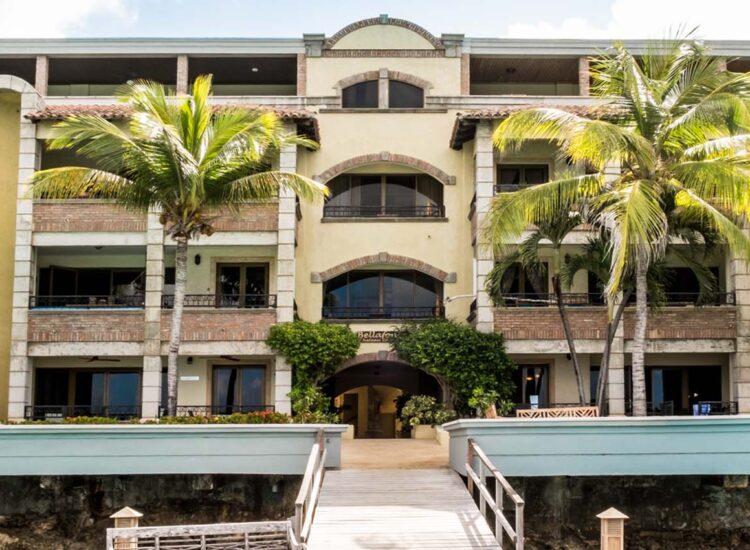 Exterior view of hotel by the ocean