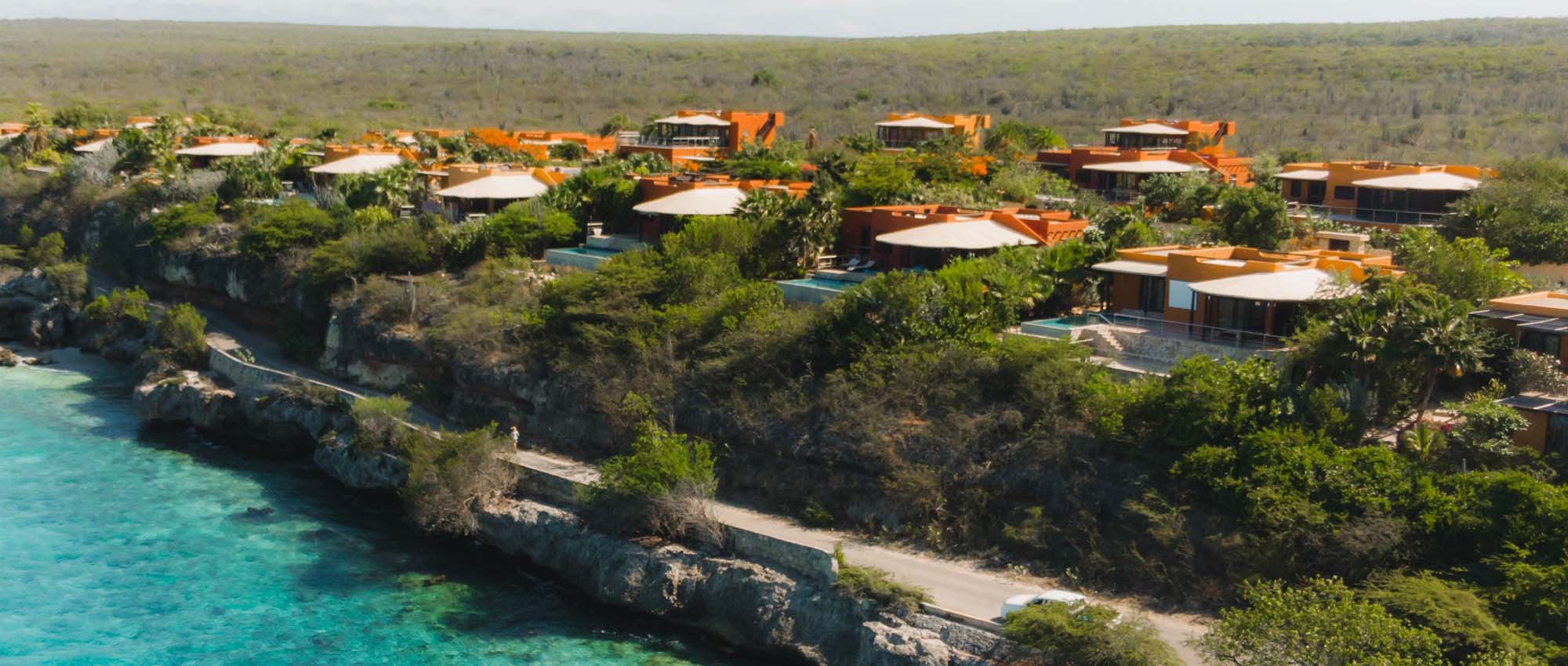 Aerial image of island coast