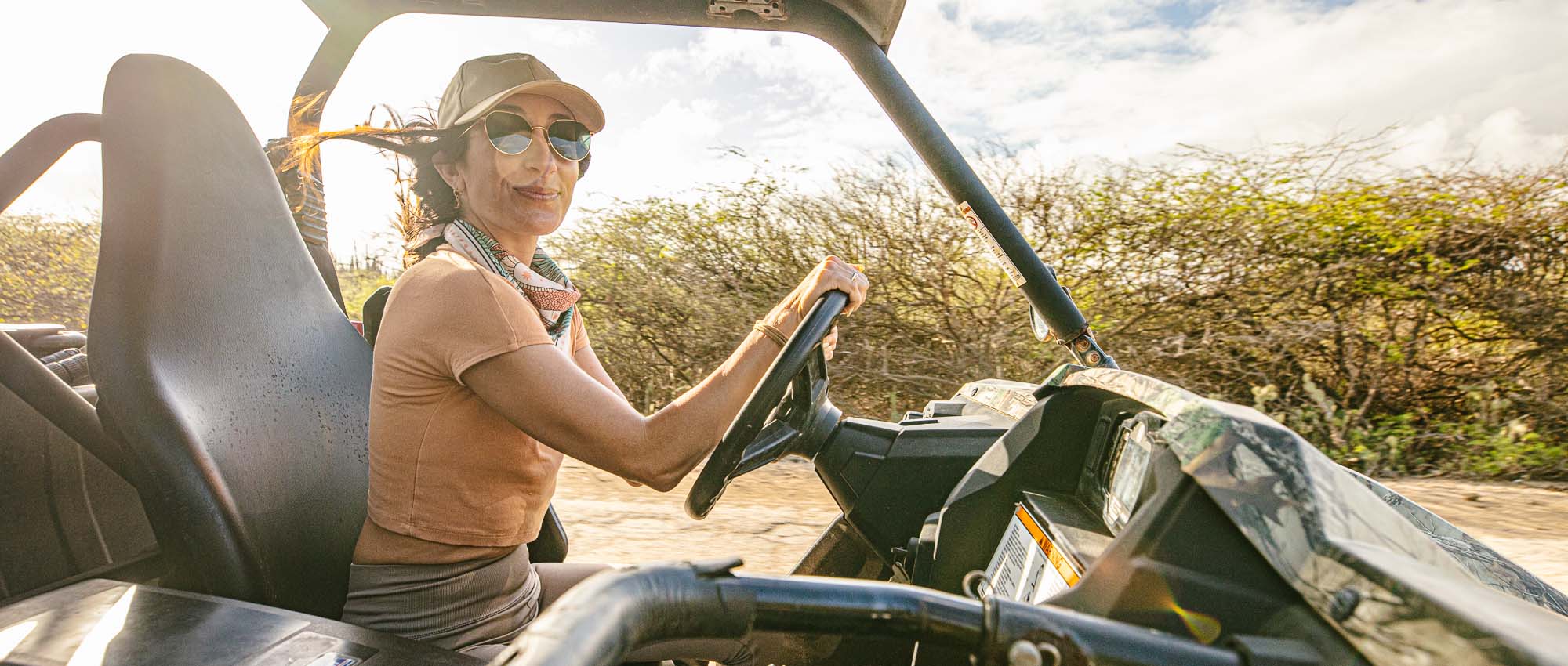Woman driving ATV