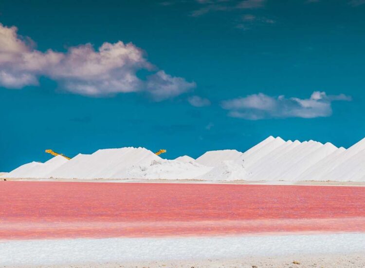 Landscape view of salt pans
